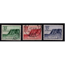 1953 - Norge - AFA 394-96 - Frimærke - Nordkap IV - Komplet sæt - Stemplet.